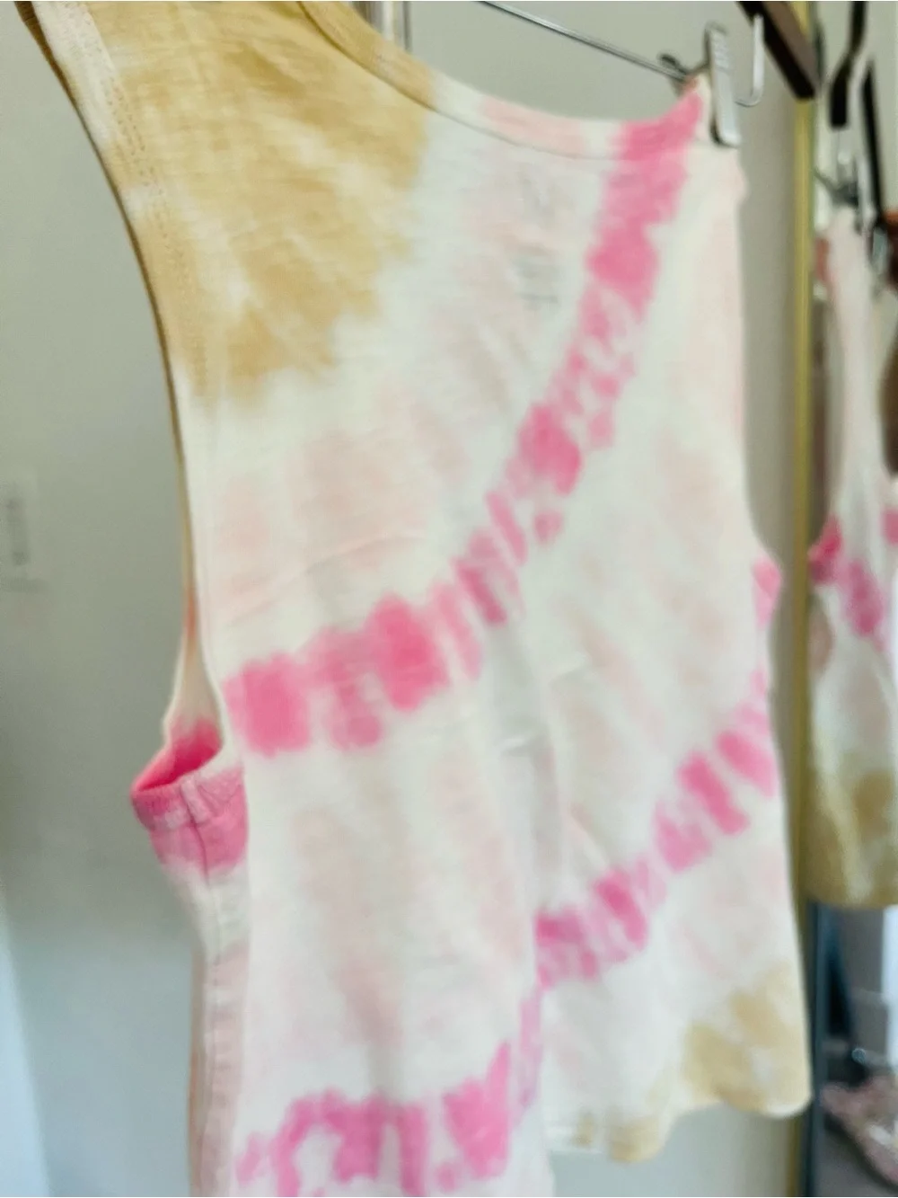 GAP Kids Tie-Dye Tank Top in White, Pink, Yellow